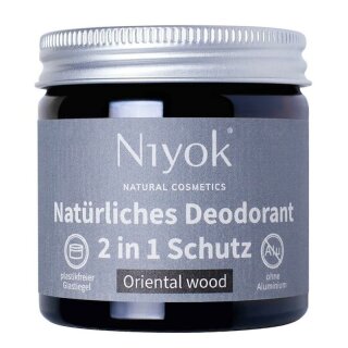 Niyok 2 in 1 Deodorant Creme Anti-Transpirant: Oriental wood - 40ml