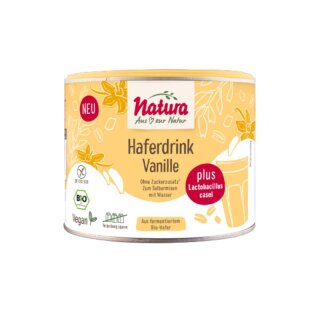 Natura Haferdrinkpulver Vanille - Bio - 300g x 4  - 4er Pack VPE