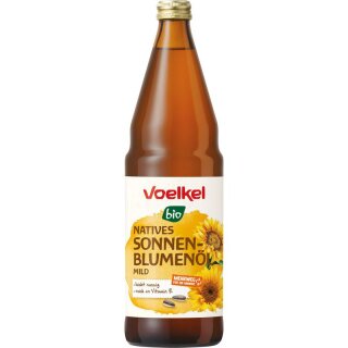 Voelkel Natives Sonnenblumenöl mild - Bio - 0,75l x 6  - 6er Pack VPE