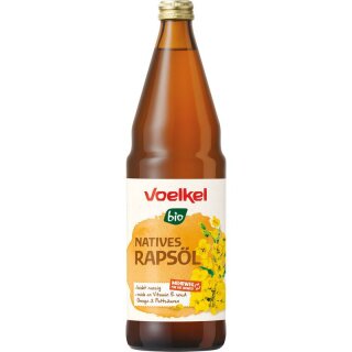 Voelkel Natives Rapsöl - Bio - 0,75l x 6  - 6er Pack VPE