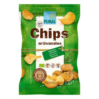 Pural Chips Rosmarin Meersalz - Bio - 120g x 12  - 12er Pack VPE