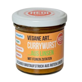 Hedi Vegane Art. . Currywurst mit feinen Zutaten - Bio - 140g