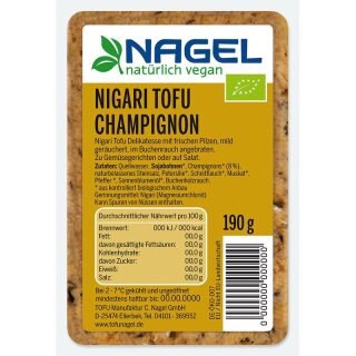 Nagel Tofu Nigari Tofu Champignon - Bio - 190g